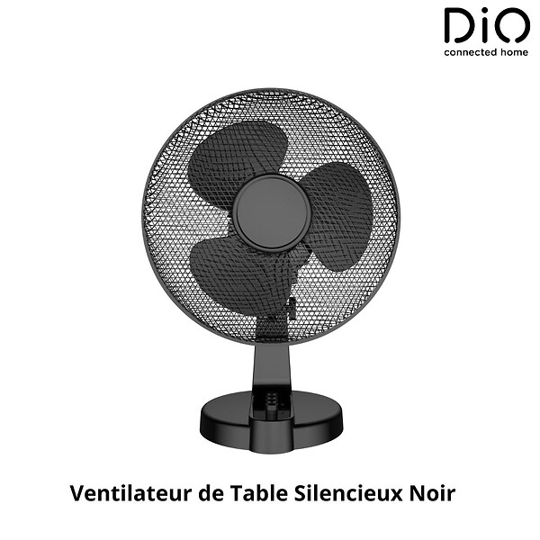 DIO - Ventilateur de table Ø40cm 45W - Noir - DiO - large