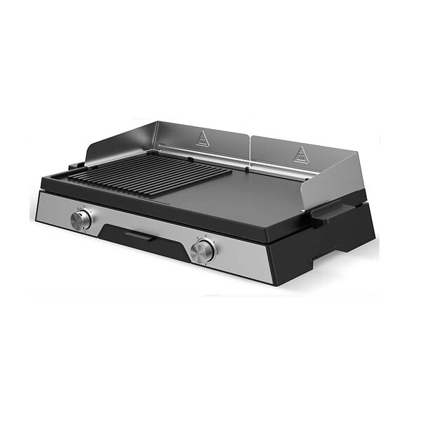 KITCHEN CHEF - plancha électrique 2200w plaque inox 52 x 31.5cm - PLANCHADUO2200 - large