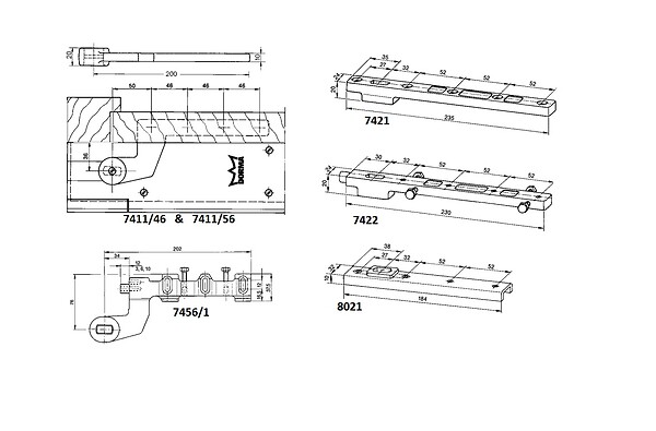 DORMA - Bras du bas coudé 7411/56 à  visser zingué - DORMAKABA - 45010003 - large