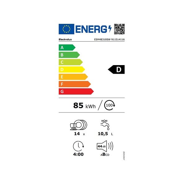 ELECTROLUX - lave-vaisselle 60cm 14 couverts 44db - ESM48310SW - large
