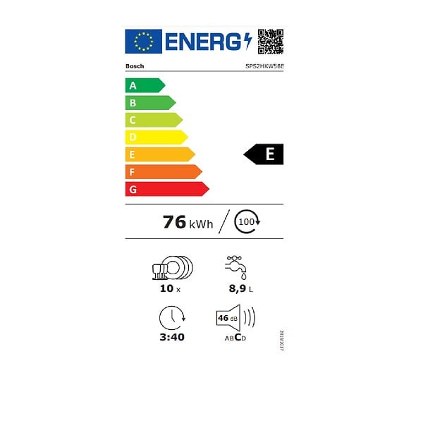 BOSCH - lave-vaisselle 60cm 10 couvert 46db blanc - SPS2HKW58E - large