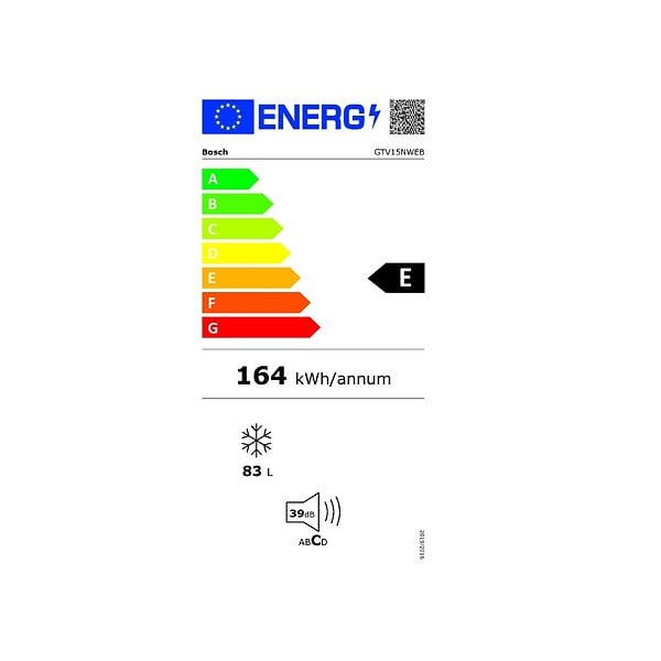 BOSCH - congélateur top 56cm 83l statique - GTV15NWEB - large