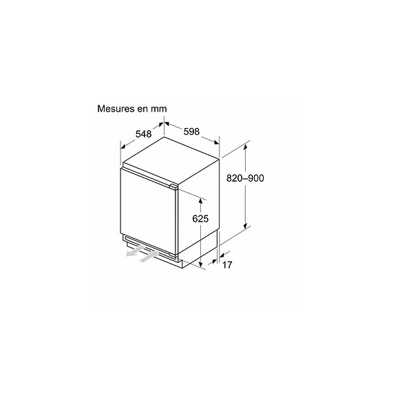 BOSCH - réfrigérateur sous-plan intégrable 134l - KUR21VFE0 - large