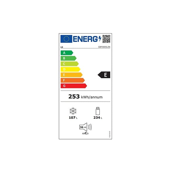 LG - réfrigérateur combiné 60cm 341l no frost - GBP30DSLZN - large