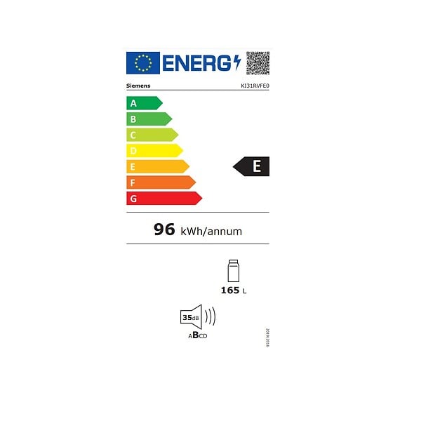 SIEMENS - réfrigérateur 1 porte intégrable à  pantographe 165l - KI31RVFE0 - large