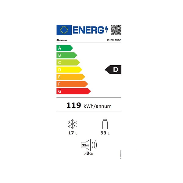 SIEMENS - réfrigérateur 1 porte intégrable à pantographe 110l - KU22LADD0 - large