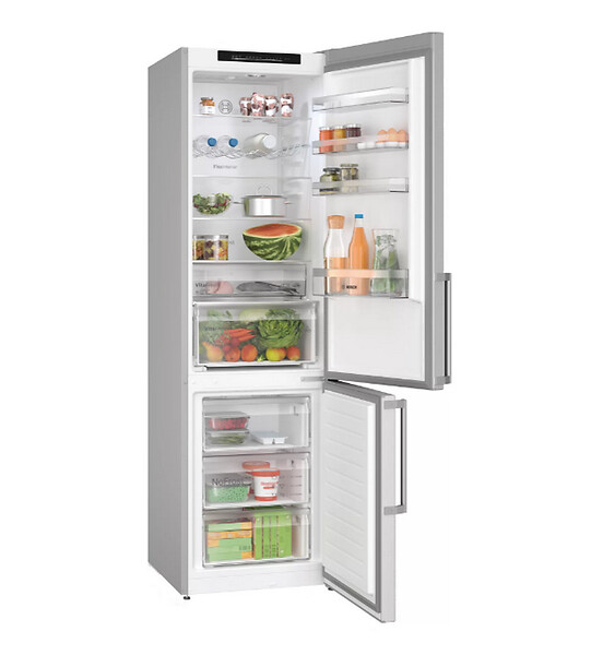 BOSCH - réfrigérateur combiné 60cm 363l nofrost inox - kgn39vlct - large