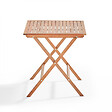 OVIALA - Table bistrot pliante carrée en bois d'eucalyptus - Sete - vignette