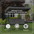 OUTSUNNY - Balancelle de jardin 3 places grand confort toit inclinaison réglable assise et dossier ergonomique acier textilène gris - vignette