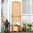 OUTSUNNY - Jardinière avec treillis - bac à fleurs - jardinière sur pied - dim. 54,5L x 52l x 180H cm - bois sapin pré-huilé - vignette