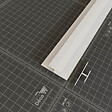 TECNOPROFILS - Profil de Jonction PVC Alimentaire 8 mm - Longueur 2.60 m - Blanc - vignette