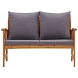 VIDAXL - vidaXL Banc de jardin avec coussins 119 cm Bois solide d'acacia - vignette
