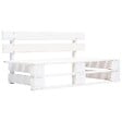 VIDAXL - vidaXL Banc palette de jardin bois gris blanc - vignette
