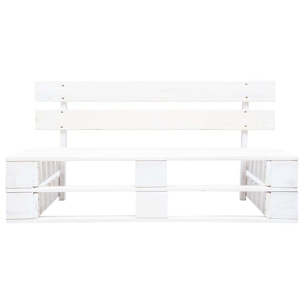 VIDAXL - vidaXL Banc palette de jardin bois gris blanc - large
