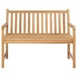 VIDAXL - vidaXL Banc de jardin 114 cm bois de teck solide - vignette