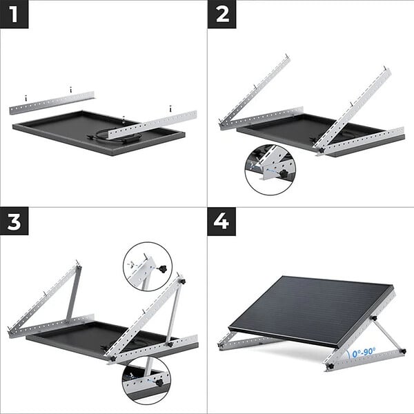 ECOFLOW - Support pour Panneau Solaire inclinable et réglable 28'' (71 cm) - ECOFLOW - large
