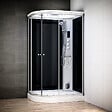 THALASSOR - Cabine hammam 120 x 90 SILVER Noir asymétrique droite - vignette