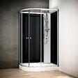 THALASSOR - Cabine douche 70 x 90 SILVER Noir asymétrique droite - vignette