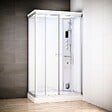 THALASSOR - Cabine hammam 120 x 80 SILVER Blanc rectangulaire droite (accès façade) - vignette