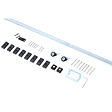HOMCOM - Kit complet porte coulissante 4 x 93 cm (p x l): rail, roulettes, visserie - vignette