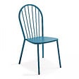 OVIALA - Chaise bistrot en métal bleu pacific - Honfleur - vignette