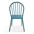 OVIALA - Chaise bistrot en métal bleu pacific - Honfleur - vignette
