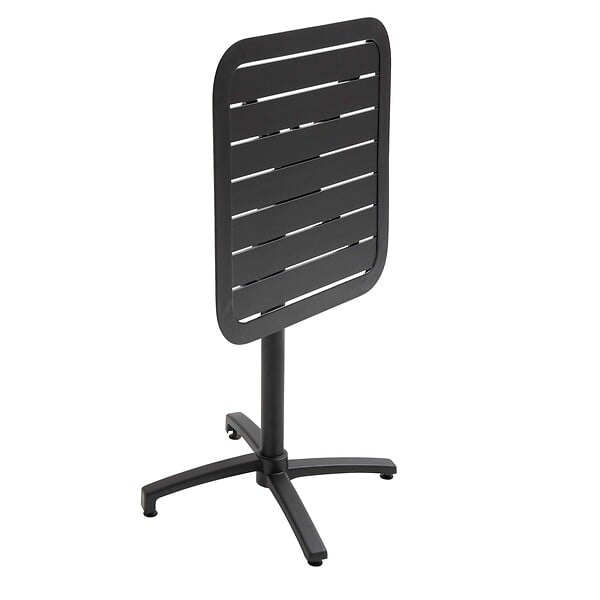 OVIALA - Ensemble table inclinable de terrasse 70 x 70 cm et 2 fauteuils noir - Almada - large