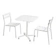 OVIALA - Ensemble table inclinable de terrasse 70 x 70 cm et 2 chaises blanc - Almada - vignette