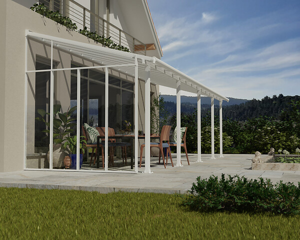 CANOPIA - Canopia Paroi latérale pour pergola 3 m Blanche - large