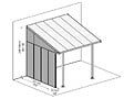 CANOPIA - Canopia Paroi latérale pour pergola 3 m Grise - vignette