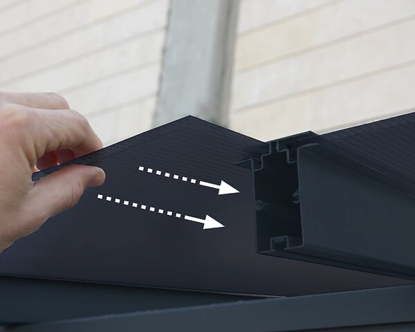 CANOPIA - Canopia Pergola Capri 3X3 Grise, toiture gris - large