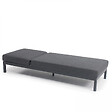 OVIALA - Lot de 2 bains de soleil inclinable en aluminium gris anthracite - Galapagos - vignette