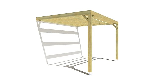 MA PERGOLA BOIS - Pergola bois • 4m x 3m • adossée • sens largeur - large