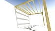 MA PERGOLA BOIS - Pergola bois • 4m x 3m • adossée • sens largeur - vignette