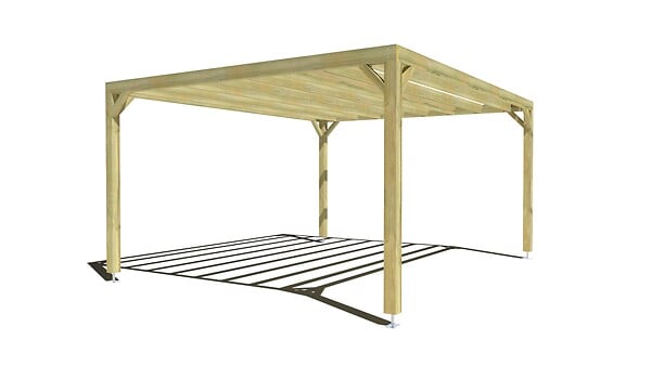 MA PERGOLA BOIS - Pergola bois • 5m x 4m • indépendante • sens largeur - large