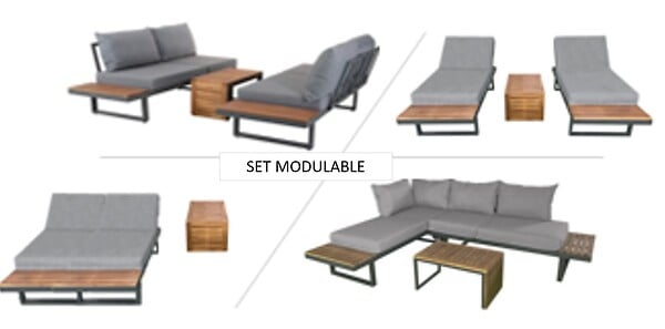 Salon modulable Izzy sofa set - large