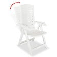 VIDAXL - vidaXL Chaises inclinables de jardin lot de 4 Plastique Blanc - vignette