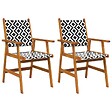 VIDAXL - vidaXL Chaises de jardin lot de 2 Bois d'acacia solide - vignette