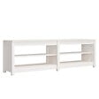 VIDAXL - vidaXL Banc à  chaussures Blanc 160x36,5x50 cm Bois de pin massif - vignette