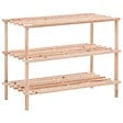 VIDAXL - vidaXL Range-chaussures à  3 étagères Bois de sapin solide - vignette