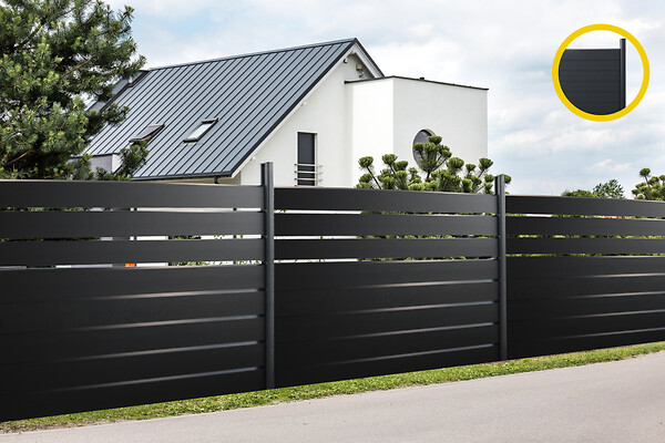 DEBARGE - Lot de 4 lames EVA aluminium noir claire voie - large