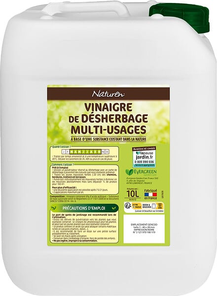 NATUREN - NATUREN Vinaigre de Désherbage Multi-Usages Prêt à l'Emploi 10 L - large