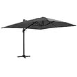 OVIALA - Parasol déporté inclinable et rotatif 4x3m aluminium gris anthracite - Caserta - vignette