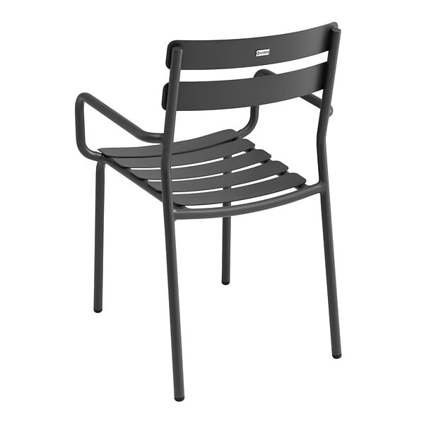 OVIALA - Ensemble table inclinable de terrasse 60 x 60 cm et 2 fauteuils noir - Almada - large