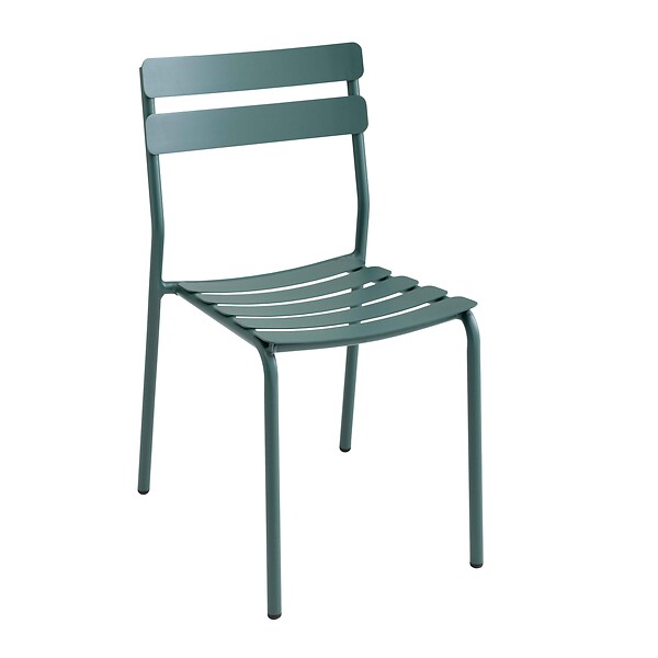 OVIALA - Table de terrasse inclinable 60 x 60 cm et 2 chaises vert foncé - Almada - large