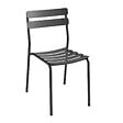 OVIALA - Table de terrasse inclinable 60 x 60 cm et 2 chaises noir - Almada - vignette