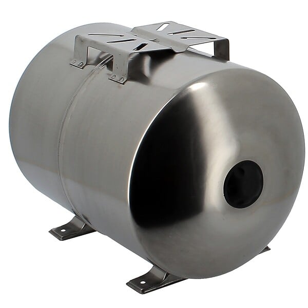 GT MARKET - Réservoir pression à vessie horizontal en inox - 24 litres - large
