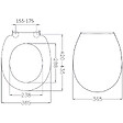 GODART - Abattant WC blanc de forme ovale en duroplast antibactérien avec fermeture ralentie, réglable et déclipsable - Melodi - vignette