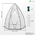 VOUNOT - Serre de jardin hivernage dome avec bache PE 160x160x180cm Blanc - vignette