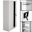 TECTAKE - Vestiaire métallique comprenant 6 casiers et 1 penderie intégrée gris - vignette